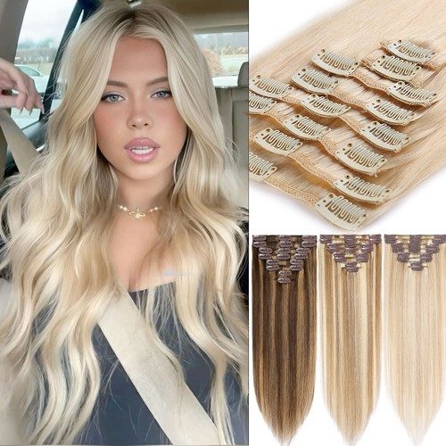 Tressen remy echthaar clip - 8,