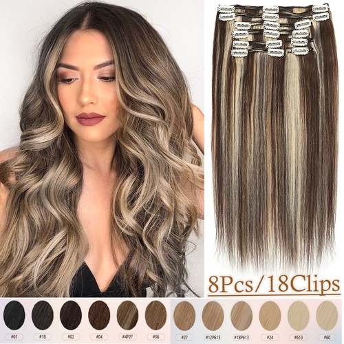 Echthaar clip extensions - clip,